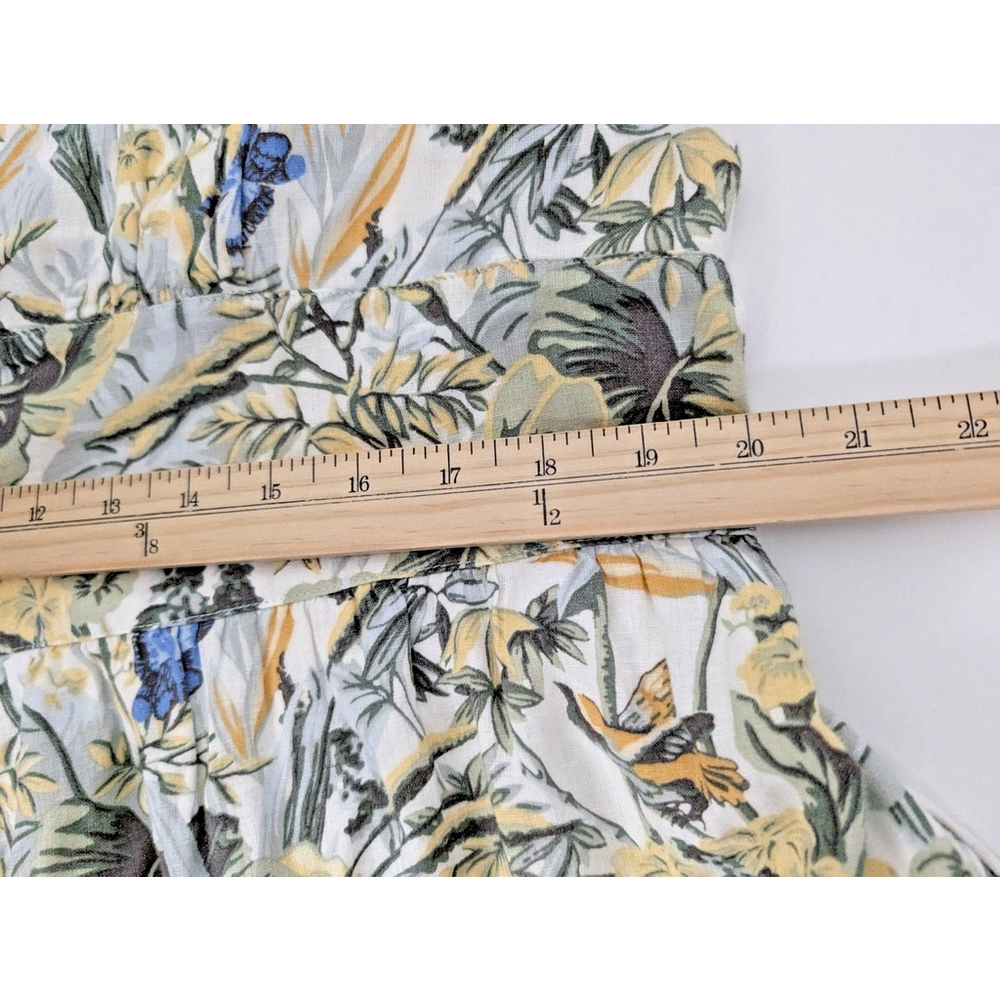 Abercrombie & Fitch Gabriella Linen Maxi Dress XXLP Floral Butterfly Cottagecore - Picture 12 of 13